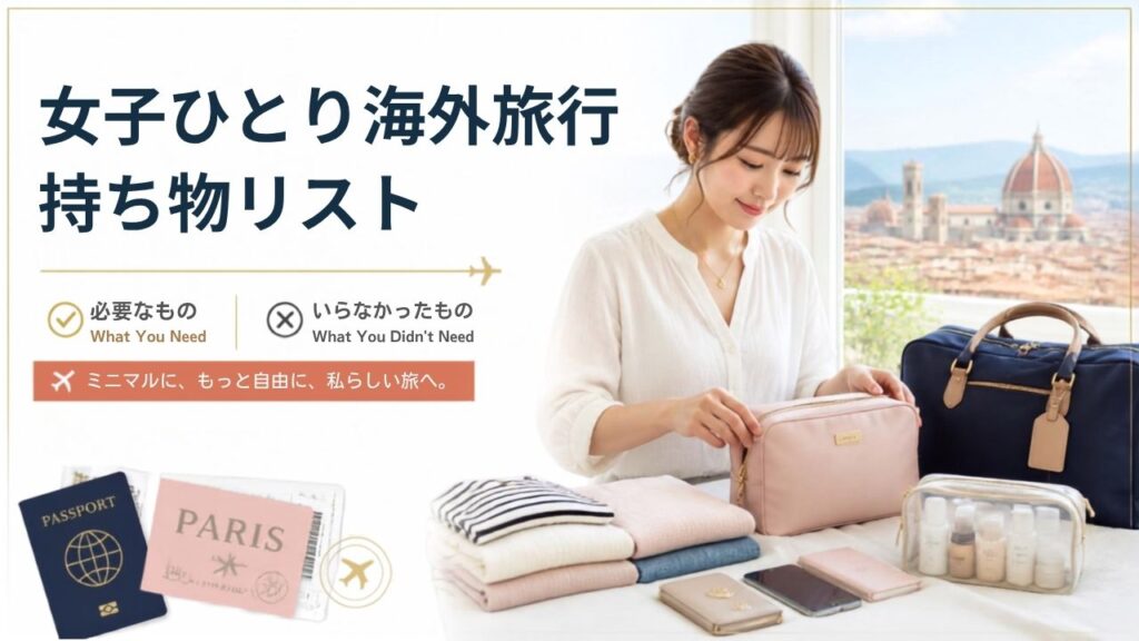 旅の準備をしている女性